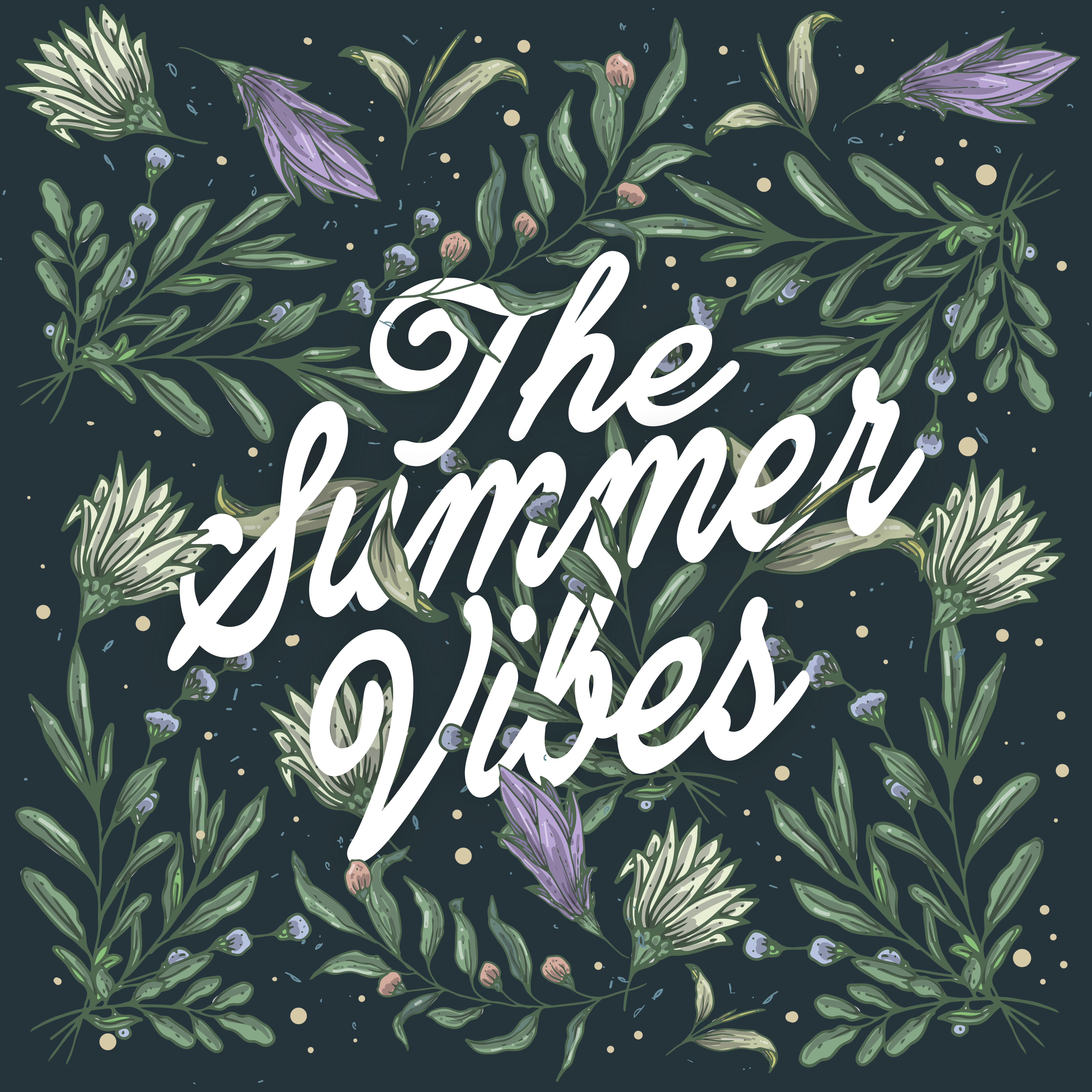 the summer vibes dark background vintage floral pattern in Pattern & Surface Design Inspiration by Jojo.cumi