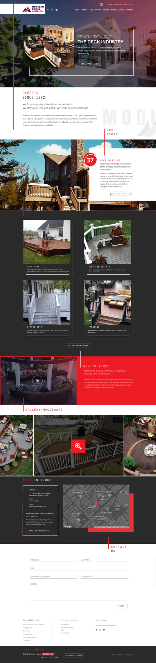 MODULAR DECK AMERICA HOME PAGE DESIGN by Webrahul07 MODULAR DECK AMERICA HOME PAGE DESIGN in Website Design Inspiration by Webrahul07