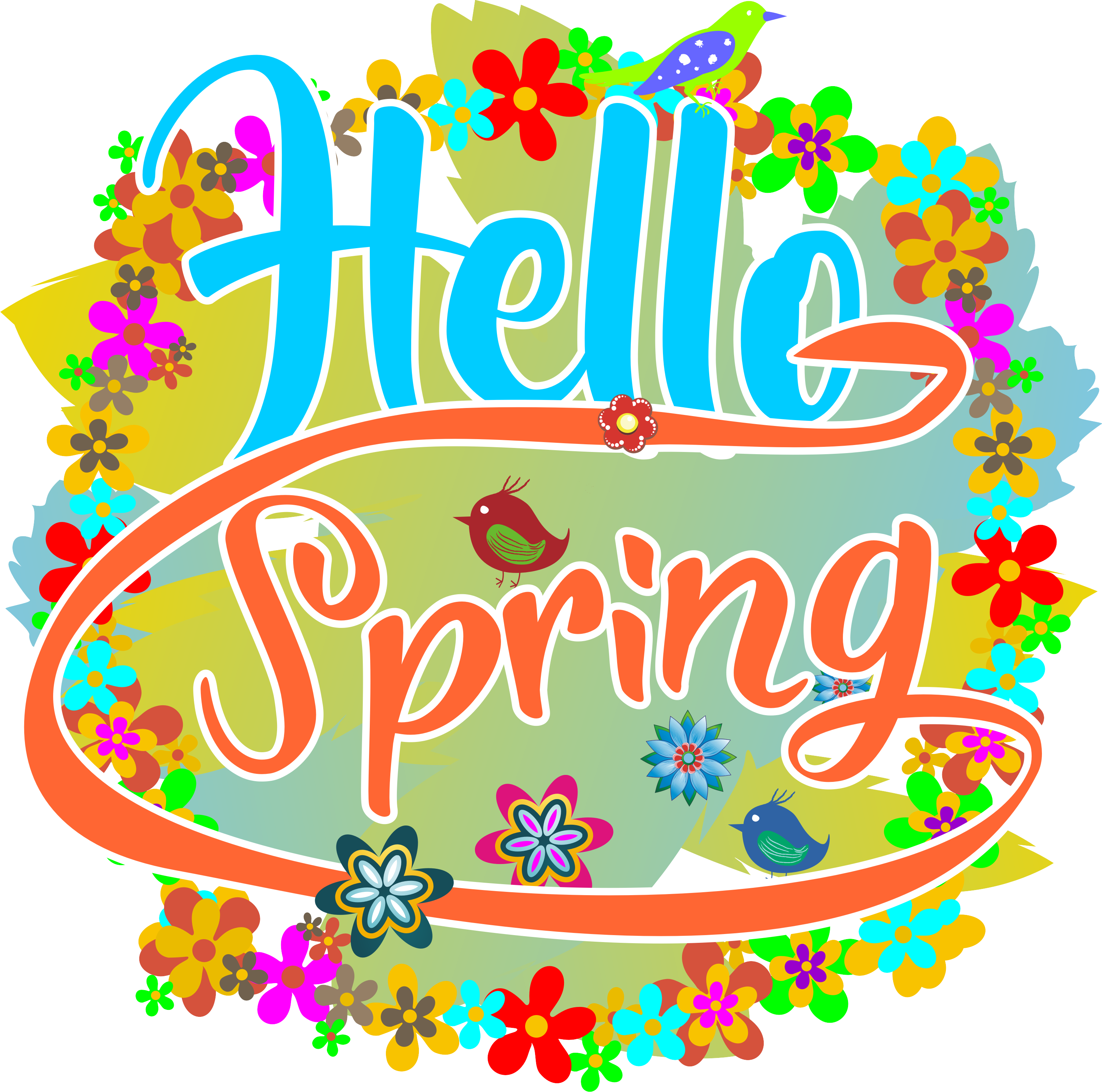 Hello Spring With Flowers by Abdullahi Tajudeen Hello Spring With Flowers in Typography Inspiration by Abdullahi Tajudeen