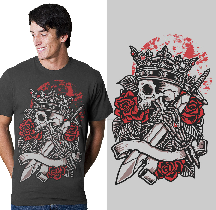 Crown Skull by Krisnanto Ahmadi Crown Skull in T-Shirt Design Inspiration by Krisnanto Ahmadi