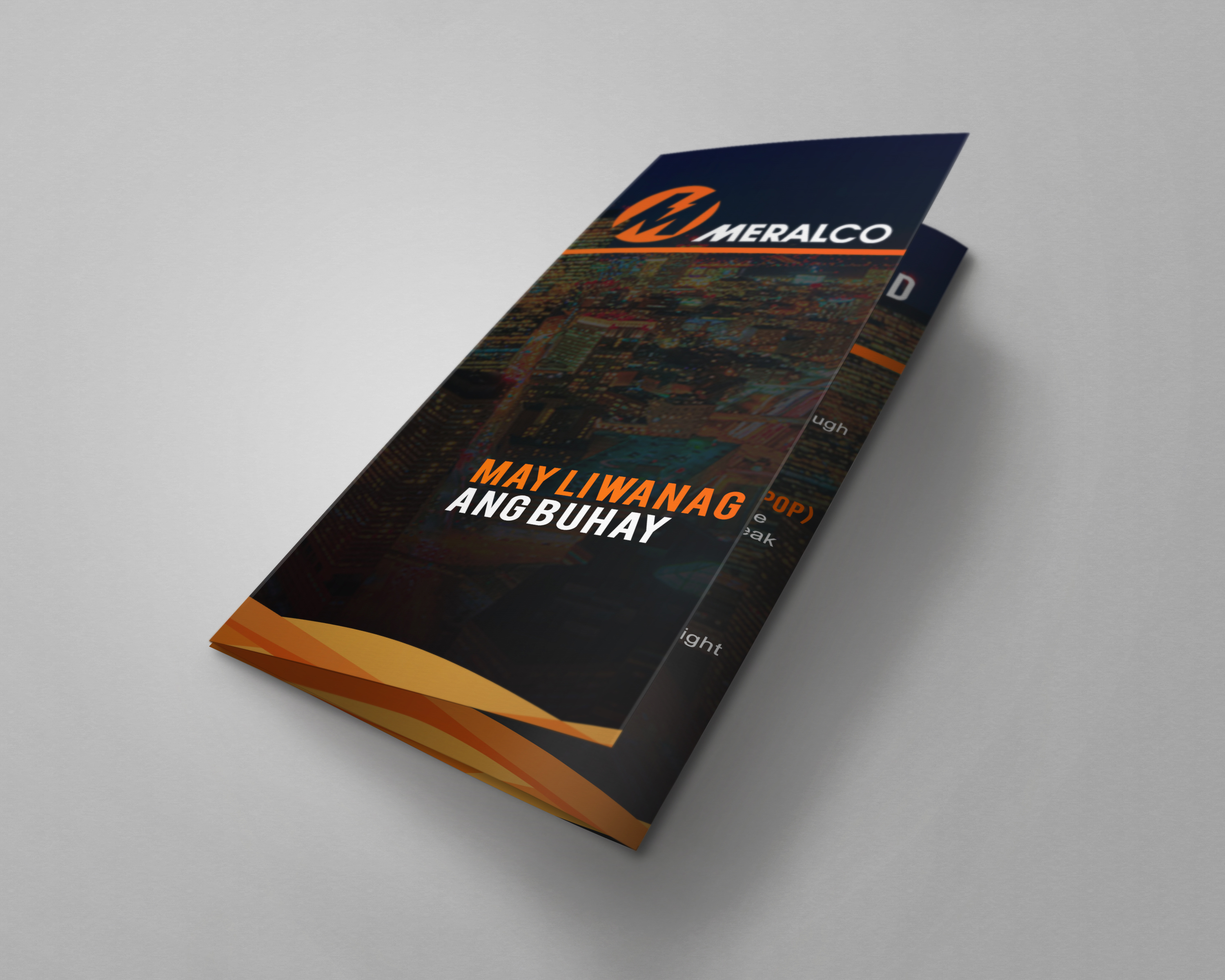 Meralco Tri-Fold Brochure by angelica03villareal Meralco Tri-Fold Brochure in Brochure Design Inspiration by angelica03villareal
