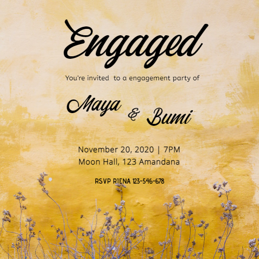 ENGAGEMENT INVITATION CARD in Invitation Card Design Inspiration by Nadia Irhamna