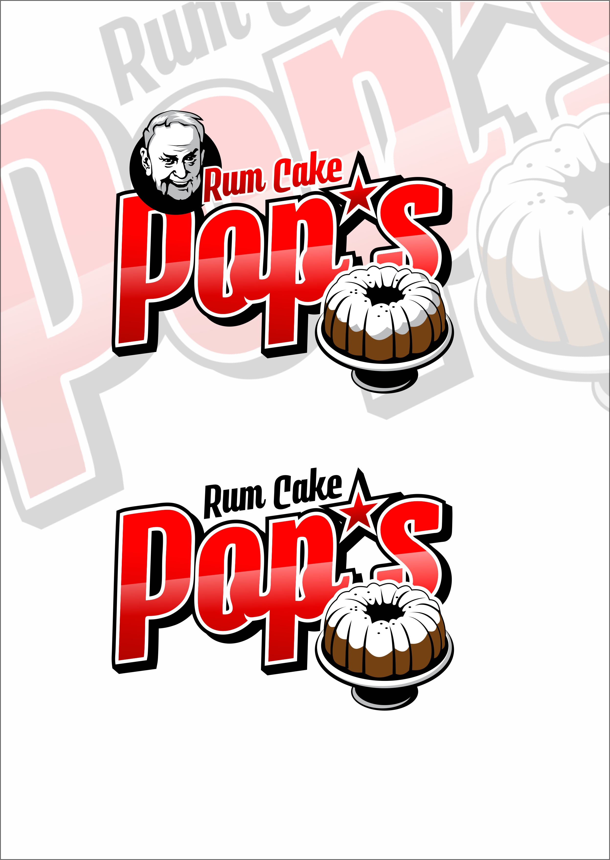 Pop's Rum Cake in Label Design Inspiration by Раман