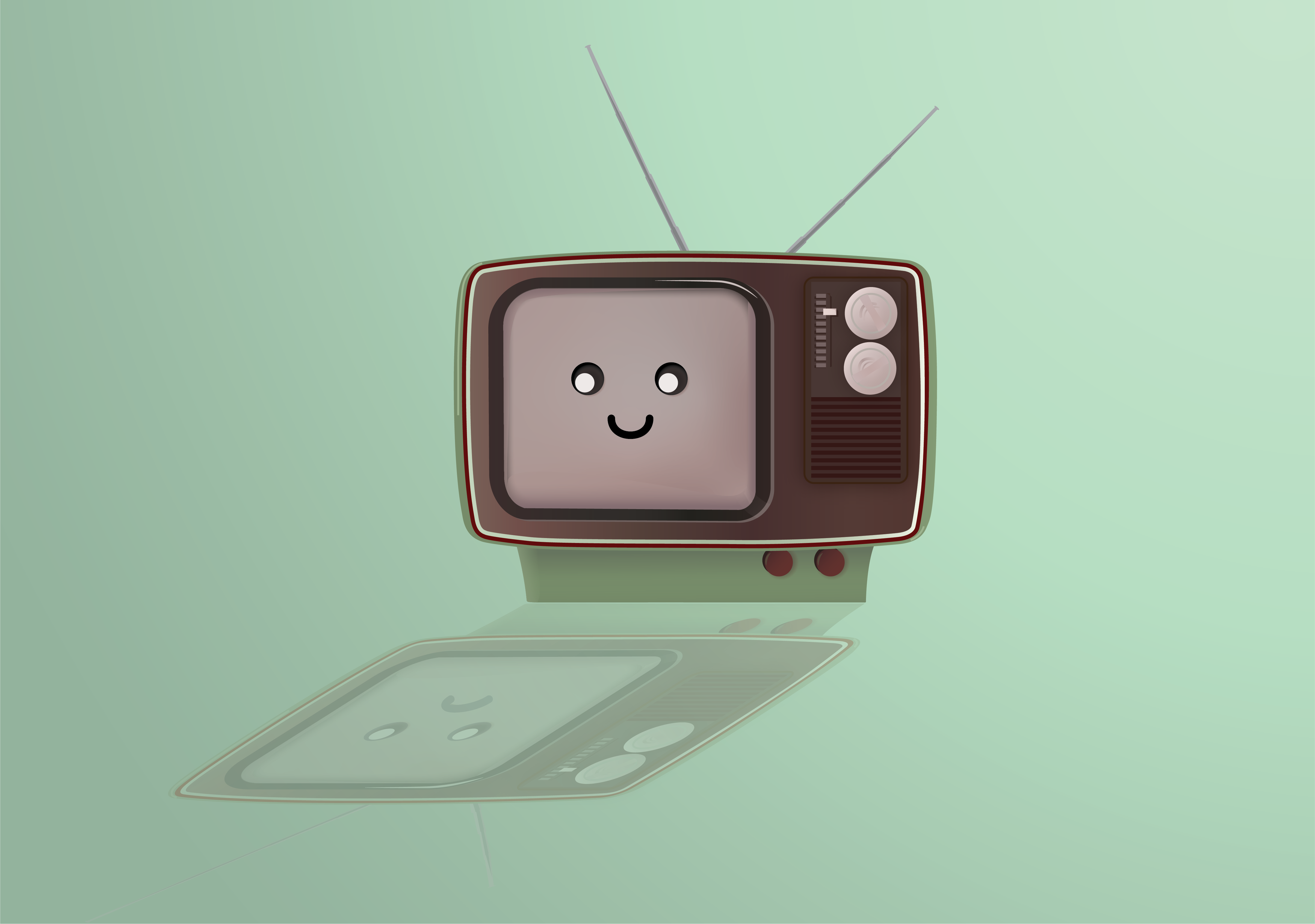 Vintage Television in Illustration and Graphics Inspiration by Prajjwal Jar