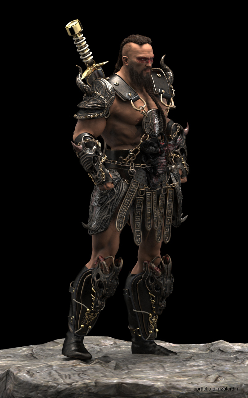 Barbarian Dreadlock full texture by Dkreativa Barbarian Dreadlock full texture in Character & Mascot design Inspiration by Dkreativa