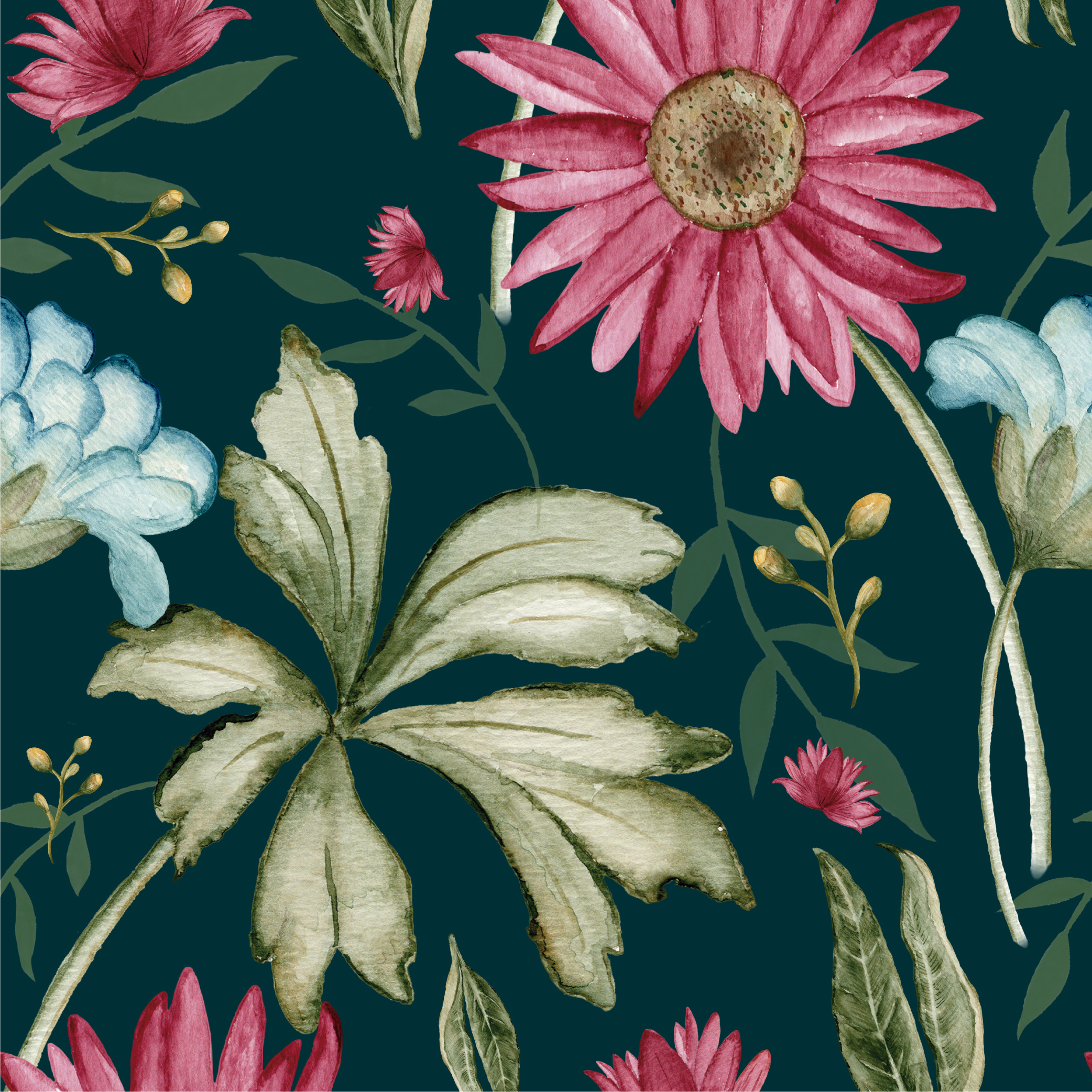 Mix of flowers 3 by Bernardita Contreras Mix of flowers 3 in Pattern & Surface Design Inspiration by Bernardita Contreras