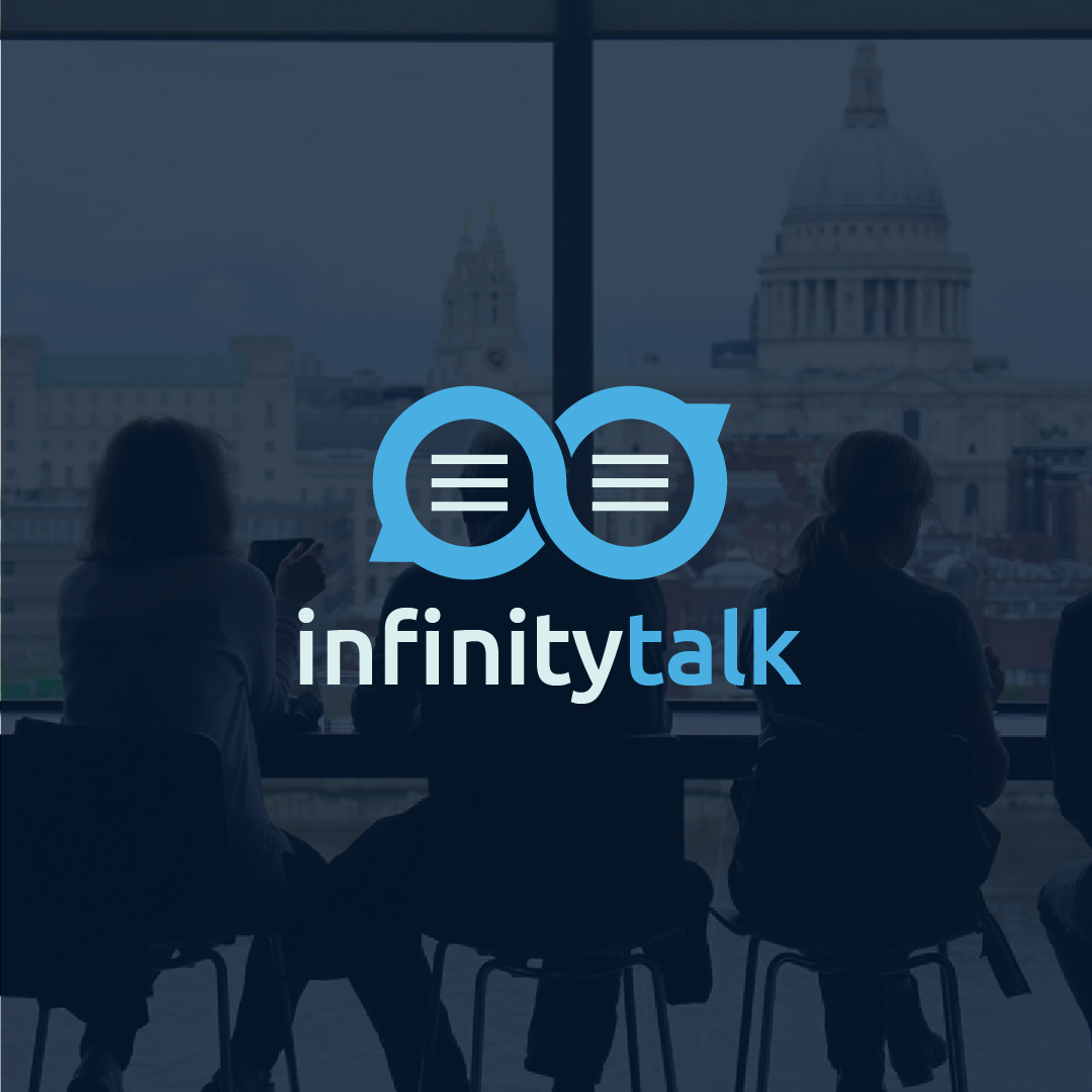 Infinity Talk Logo Design by Blinvarfi Infinity Talk Logo Design in Logo Design Inspiration by Blinvarfi