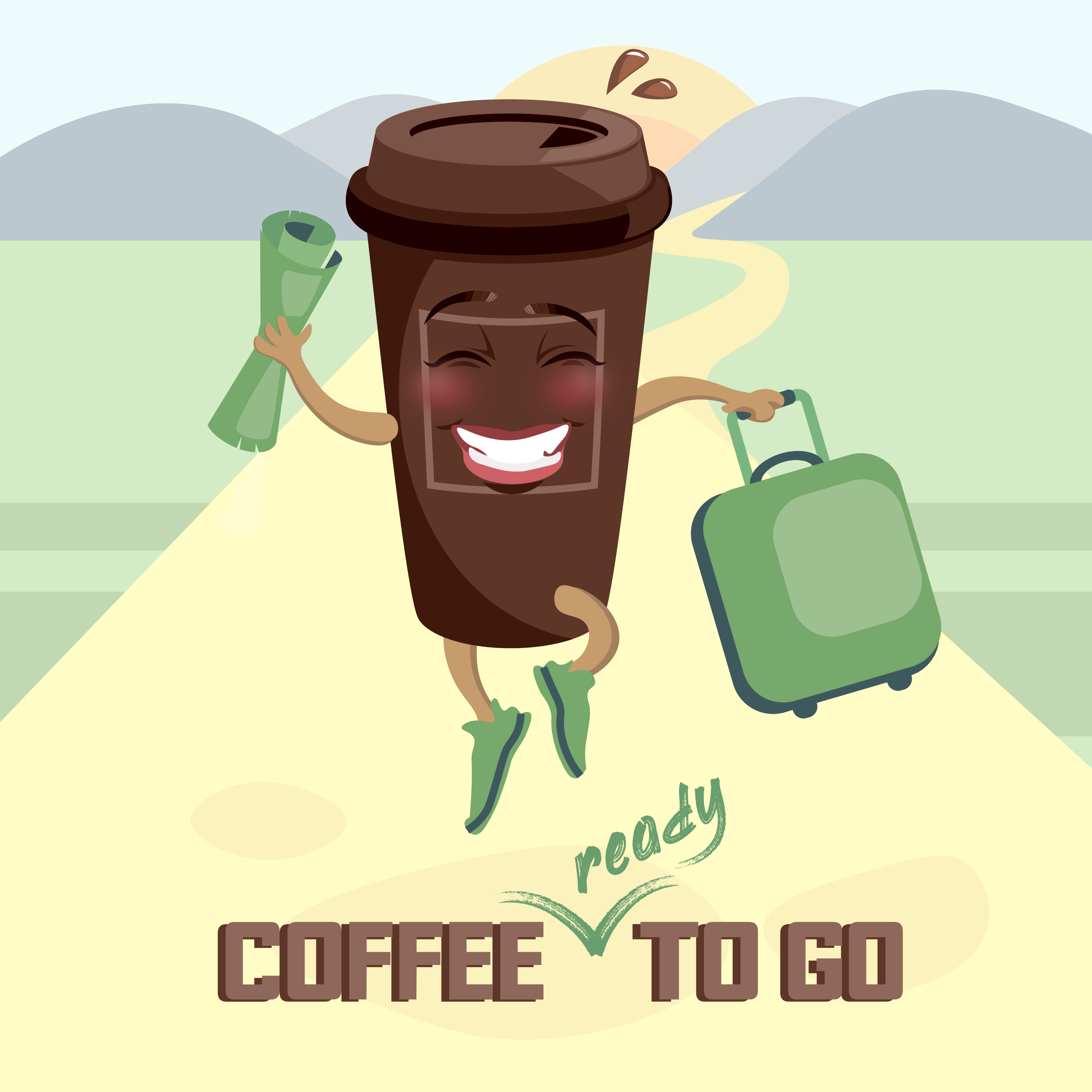 Coffee “ready” to go on the road by Orysia Dzondza Coffee “ready” to go on the road in Cartoon & Caricature Inspiration by Orysia Dzondza