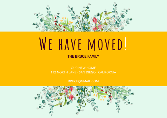 Change of Address Card - Hippie in Card Inspiration by Irene Donoso