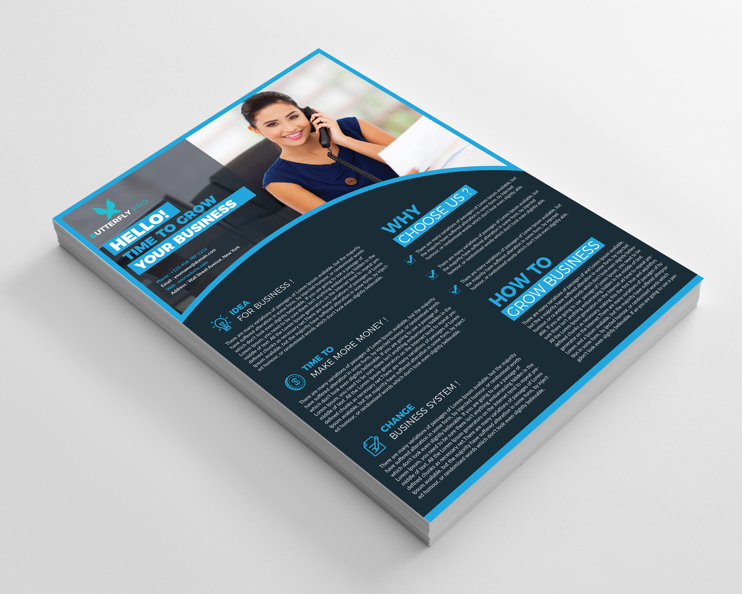 Corporate Flyer in Advertisement Design Inspiration by Sab Studio