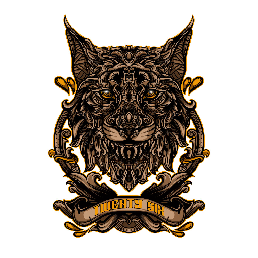 Lynk Cat Ornate in Illustration and Graphics Inspiration by Vandy Muhammad