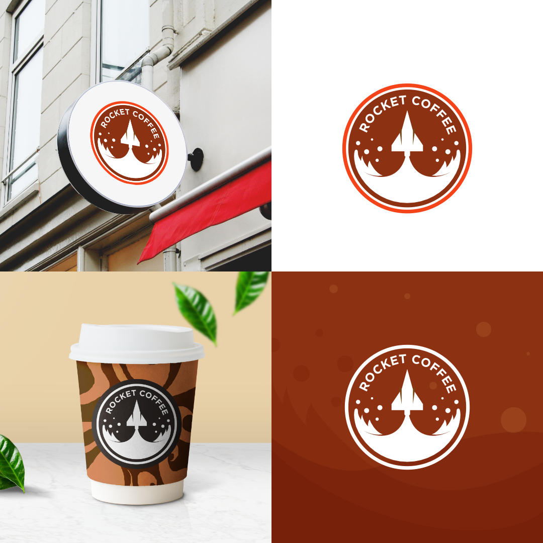 ROCKET COFFEE - LOGO DESIGN by Rizky Firman ROCKET COFFEE - LOGO DESIGN in Logo Design Inspiration by Rizky Firman