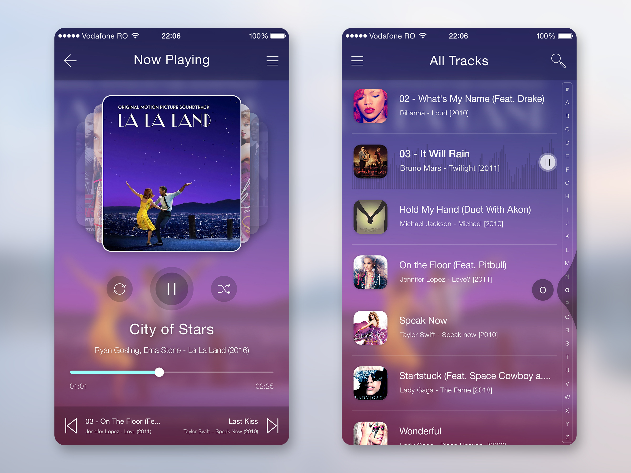 Music App Theme UI Design in Mobile Apps Design Inspiration by Appinnovation