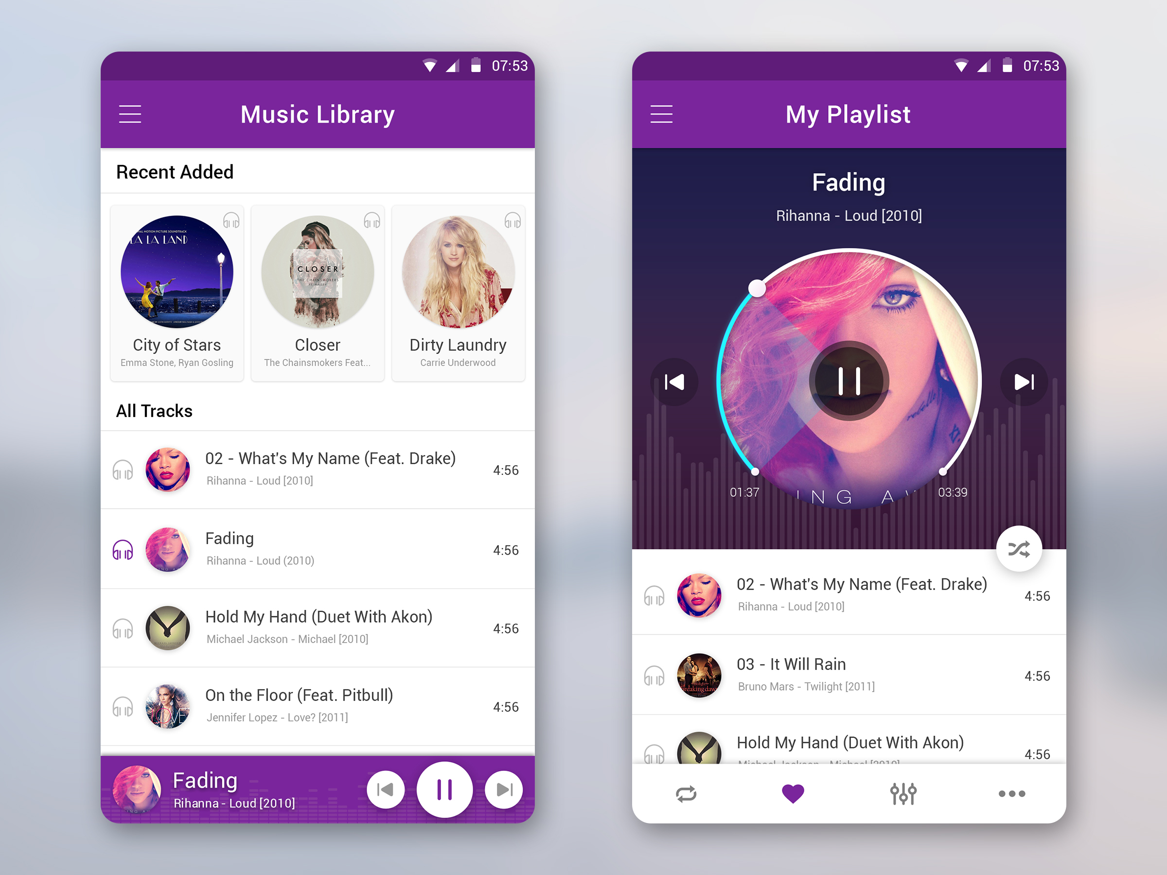 Music Player by Appinnovation Music Player in Mobile Apps Design Inspiration by Appinnovation