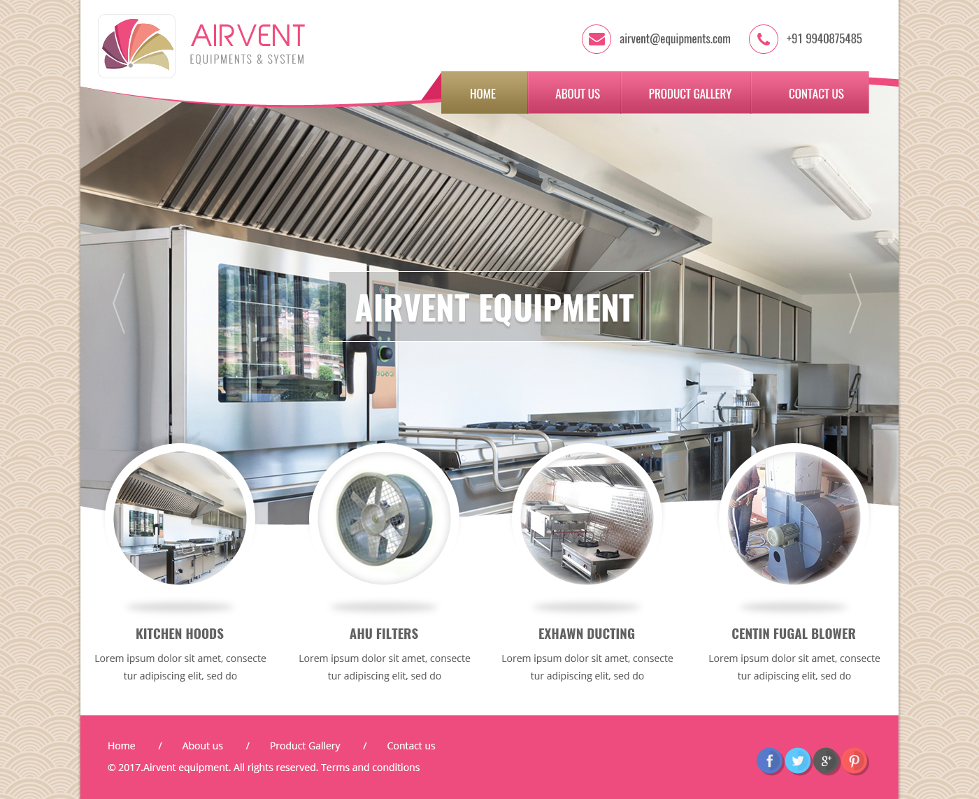 Airvent equipments in Website Design Inspiration by Creative Design