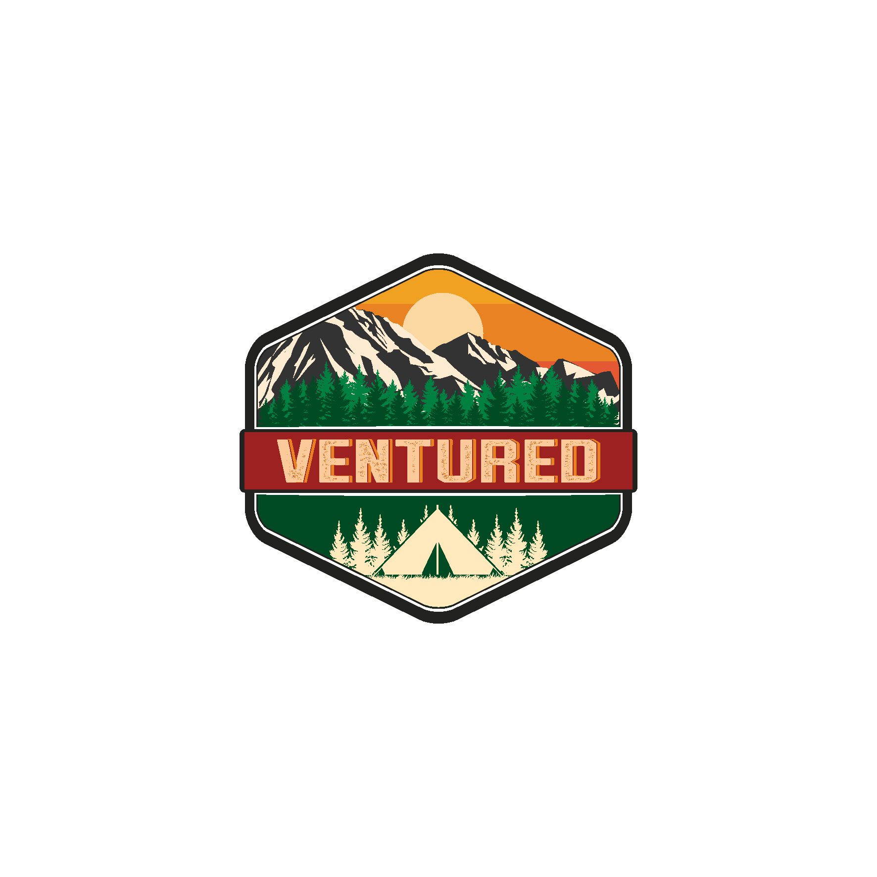 VENTURED - Sticker Design BY Hanna 35922 - Designhill