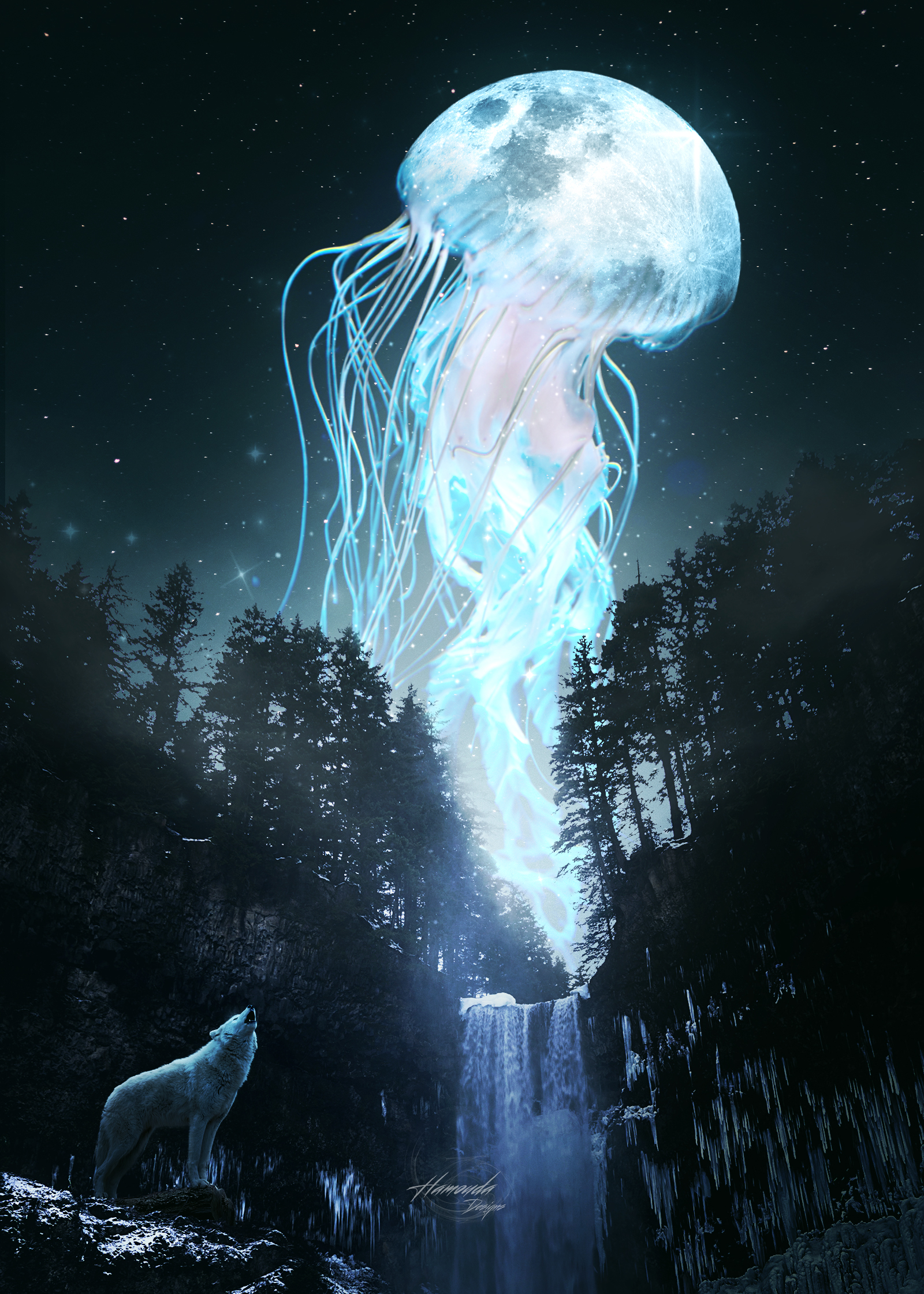 Big Bright Dark in Digital Art Inspiration by Hamouda Baccar