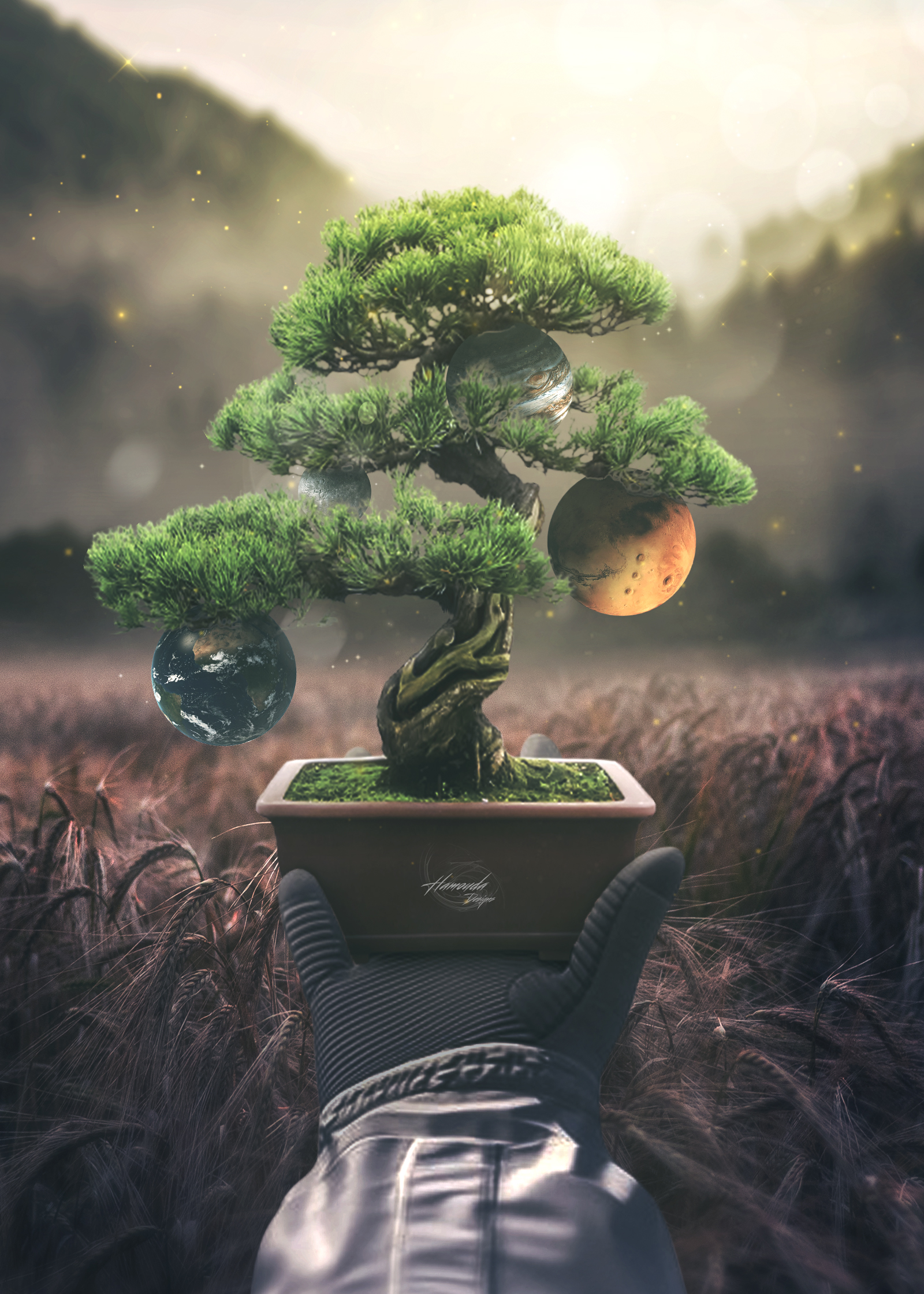 Mother Tree in Digital Art Inspiration by Hamouda Baccar