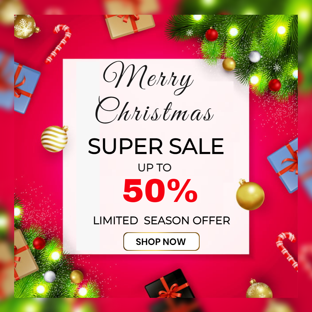 Super Christmas Sale by Darshana Rathore Super Christmas Sale in Instagram Post Design Inspiration by Darshana Rathore