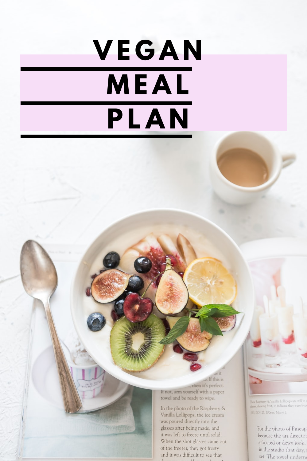 Vegan meal plan in Pinterest Pin Inspiration by Valentina Kolar