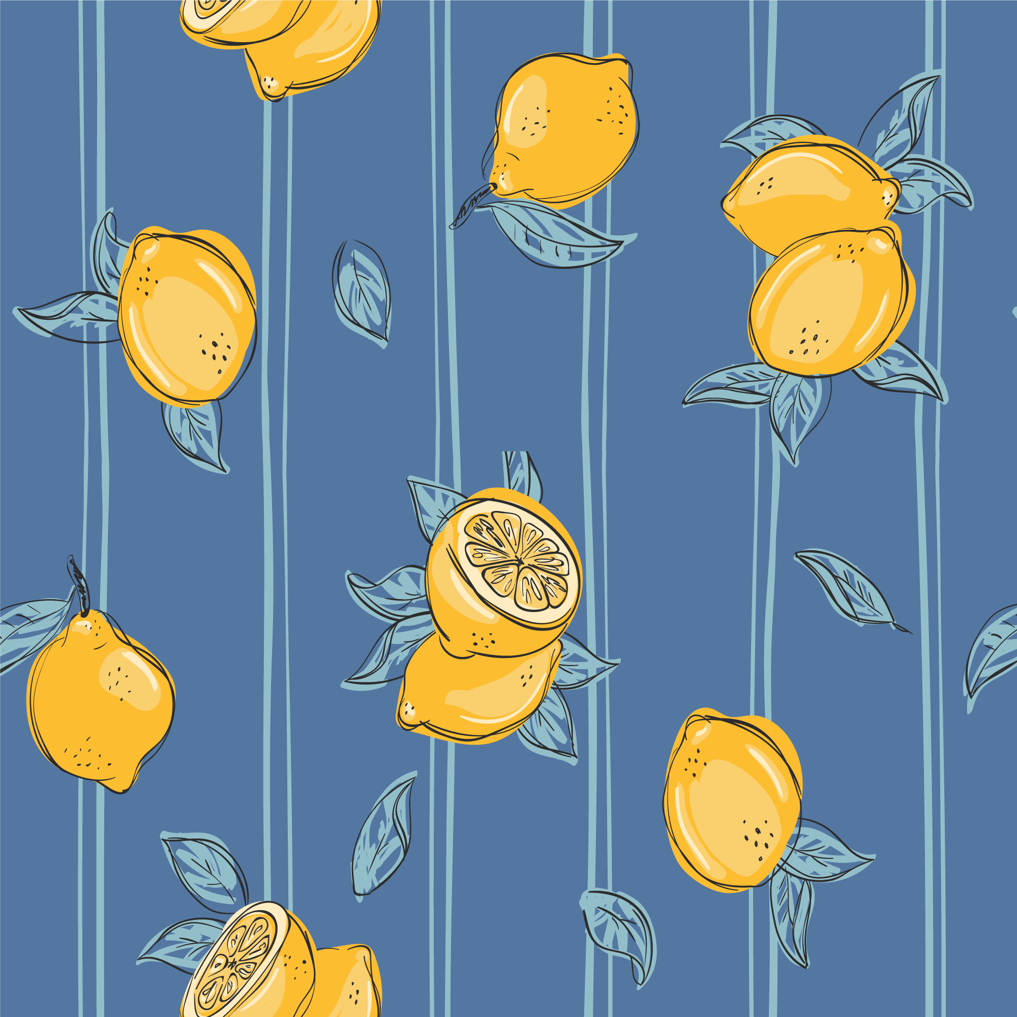 Lemon tossed in Pattern & Surface Design Inspiration by Petra Prgomet