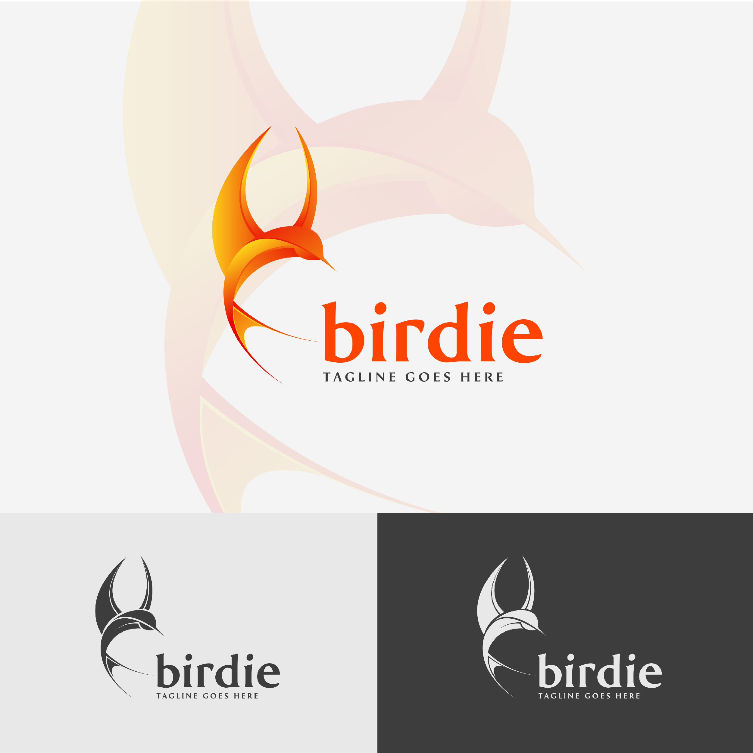 Birdie Logo by Ibrahim Akash K Birdie Logo in Logo Design Inspiration by Ibrahim Akash K