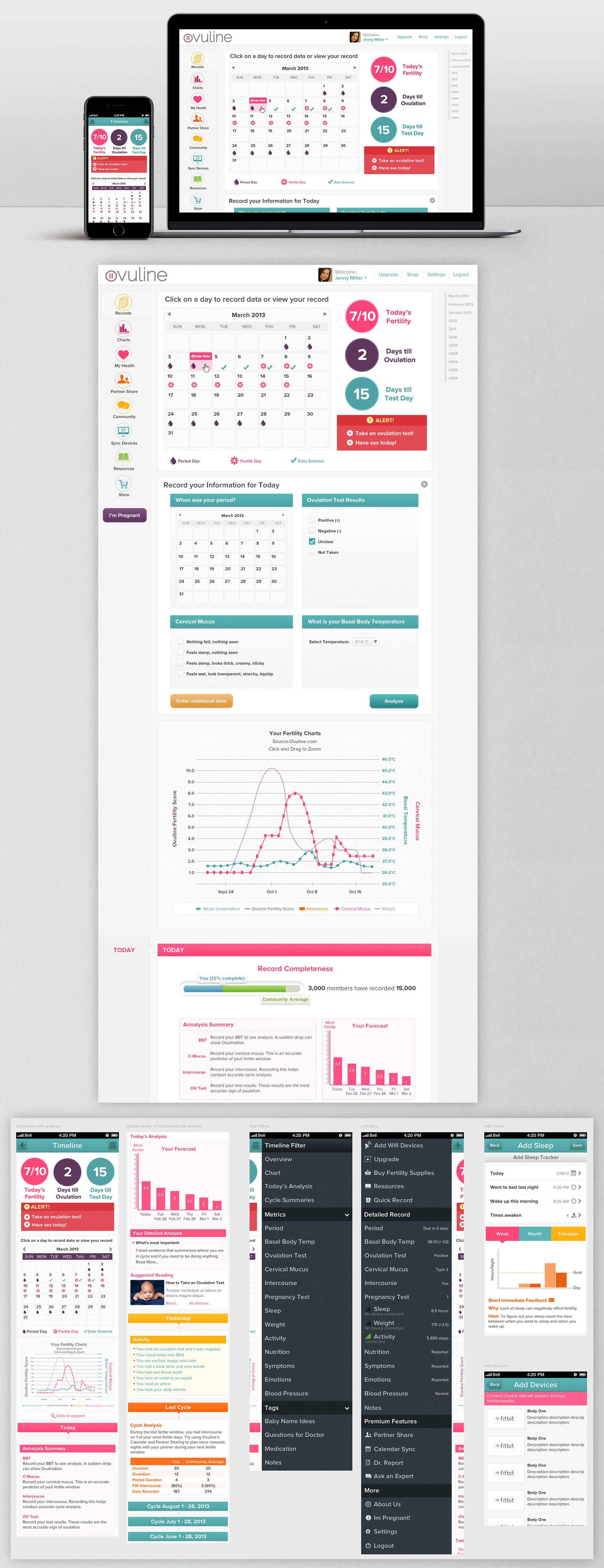Ovuline Website and Mobile App by Bharce Ovuline Website and Mobile App in Mobile Apps Design Inspiration by Bharce