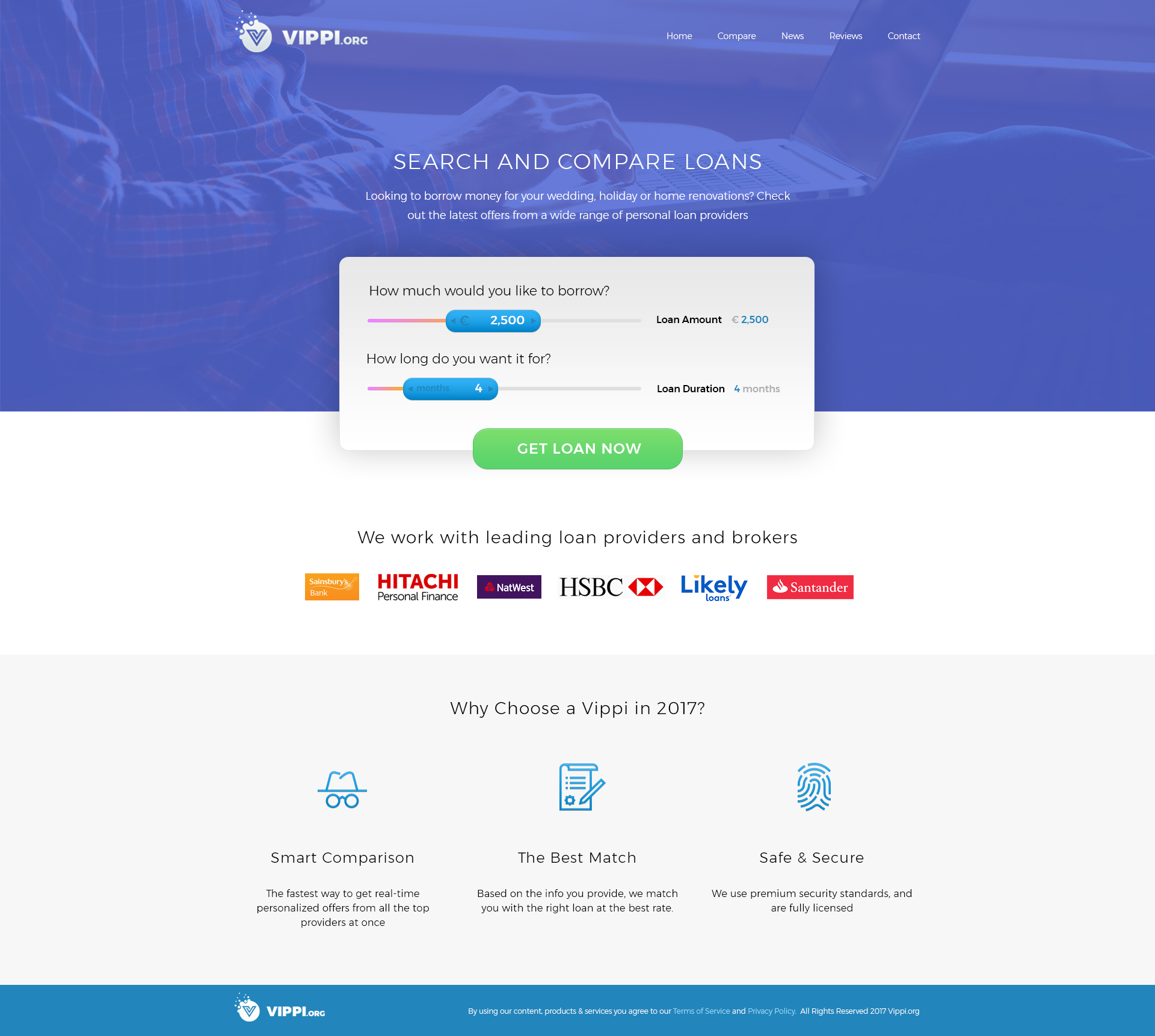 Vippi Loan Comparison Landing Page by Nico Ballesteros Vippi Loan Comparison Landing Page in Landing page design Inspiration by Nico Ballesteros