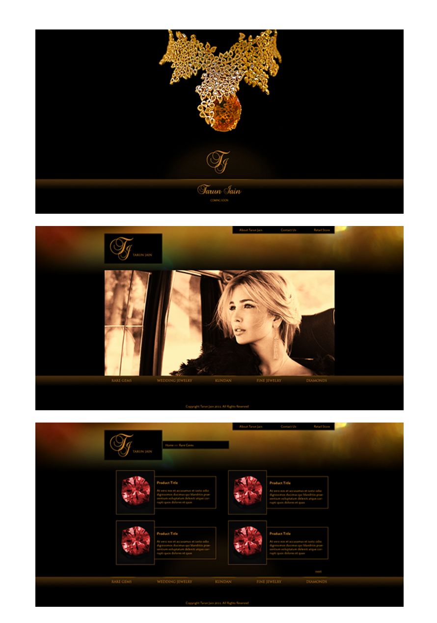 Website design concept - Tarun Jain Jewelery by Amanpreets Website design concept - Tarun Jain Jewelery in Website Design Inspiration by Amanpreets