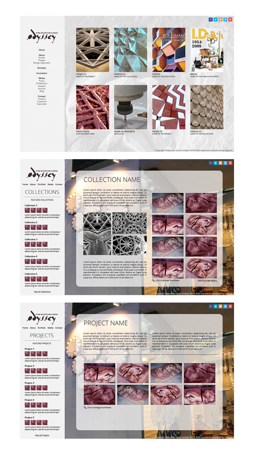 Website concept design - Odeyssey Stone Co. in Website Design Inspiration by Amanpreets