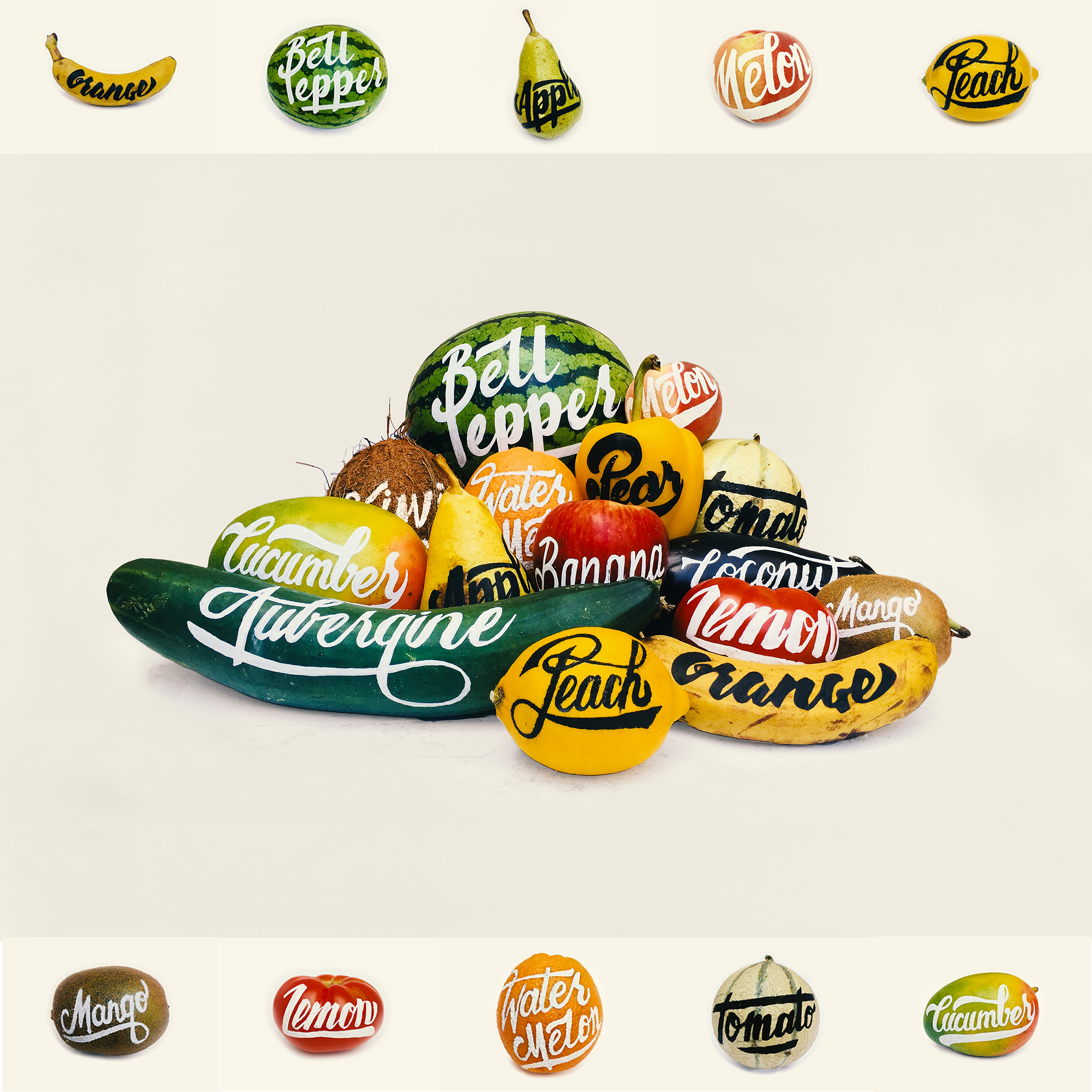 This is not a fruit / vegetable. by Marc Loi This is not a fruit / vegetable. in Hand Lettering Inspiration by Marc Loi