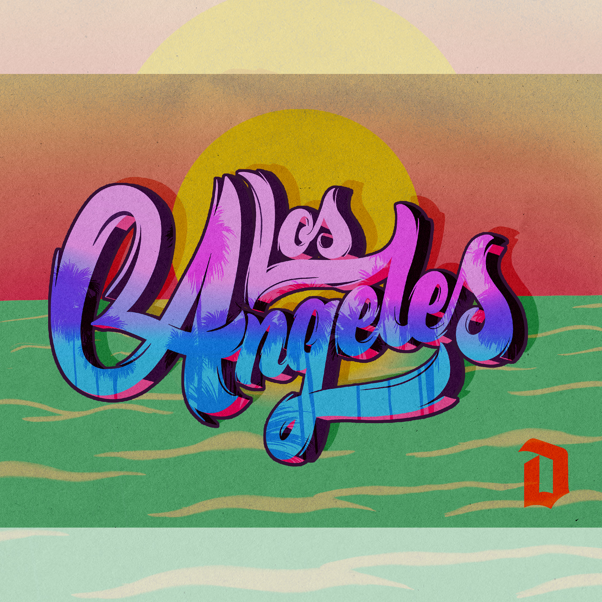 Los Angeles in Hand Lettering Inspiration by Marc Loi