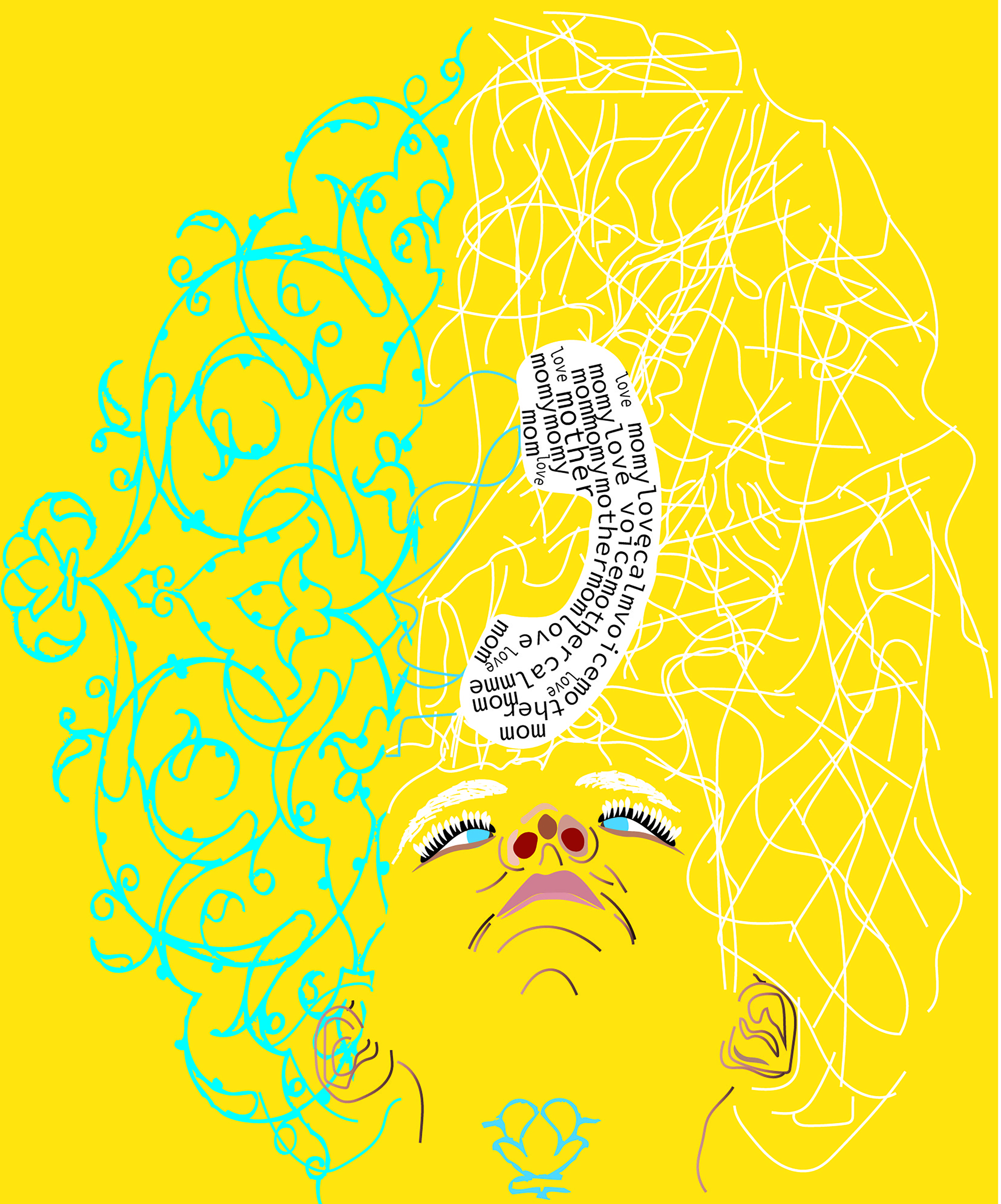 call and calm me mom by Maryam Kabirian call and calm me mom in Pattern & Surface Design Inspiration by Maryam Kabirian