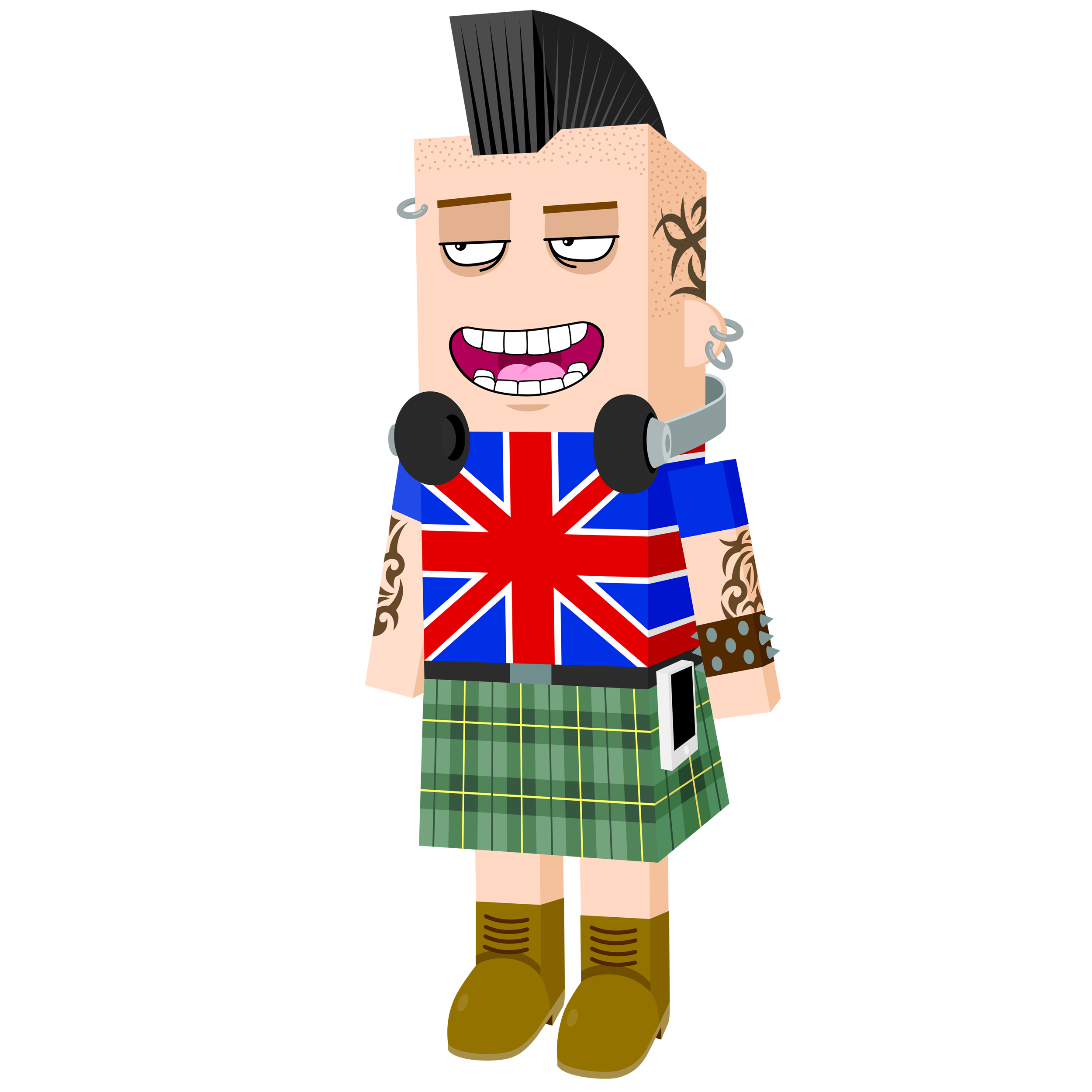 VivaCartoons. Punk in the UK in T-Shirt Design Inspiration by Pabloestrada