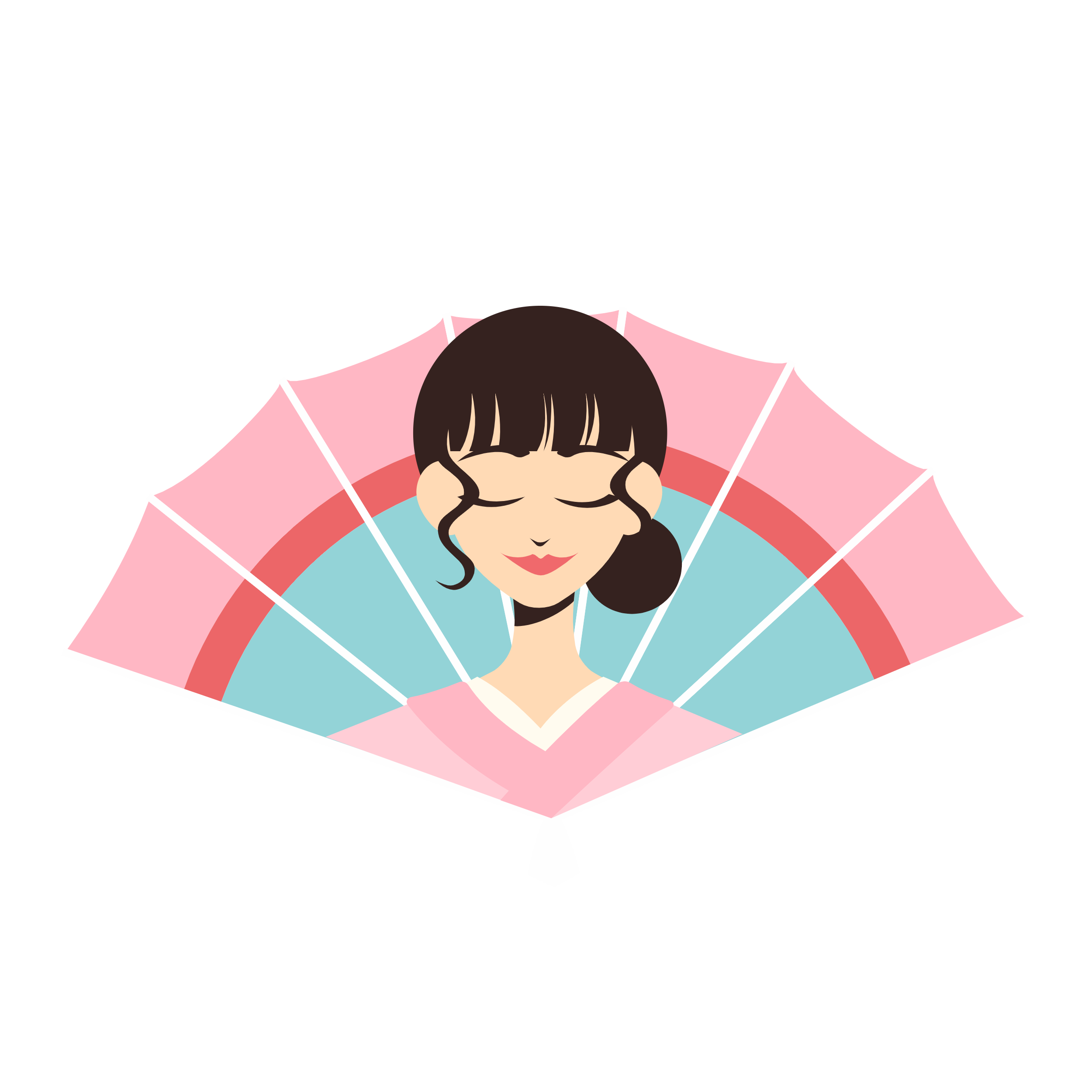 Girl in the Fan by Xenii Girl in the Fan in Illustration and Graphics Inspiration by Xenii