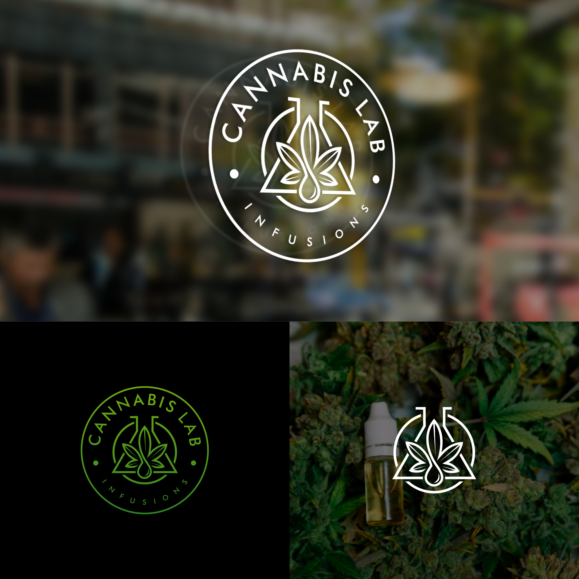 Cannabis Lab Infusion in Logo & Brand Identity Inspiration by Suyaonmo19