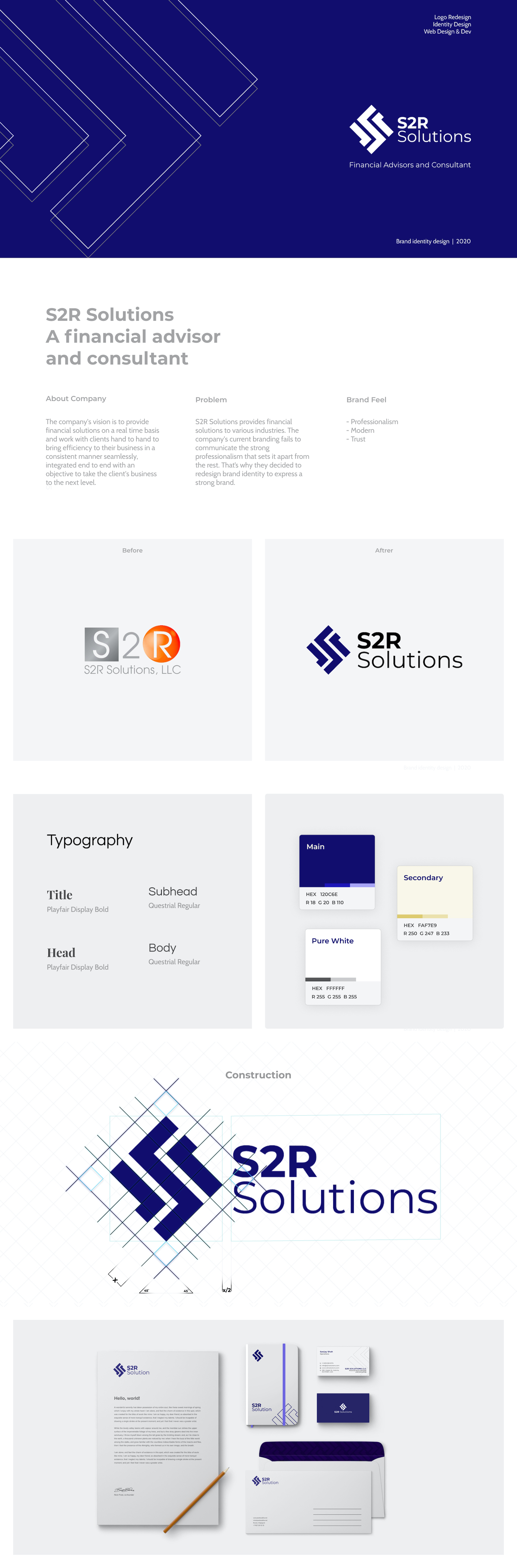 S2R Solution LLC Brand Identity in Logo & Brand Identity Inspiration by Harshal Patel