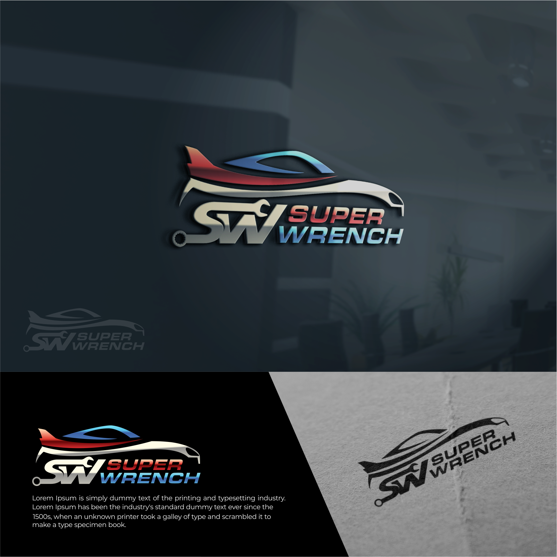 Superwrench in Logo Design Inspiration by Yacine Ada Hanifi