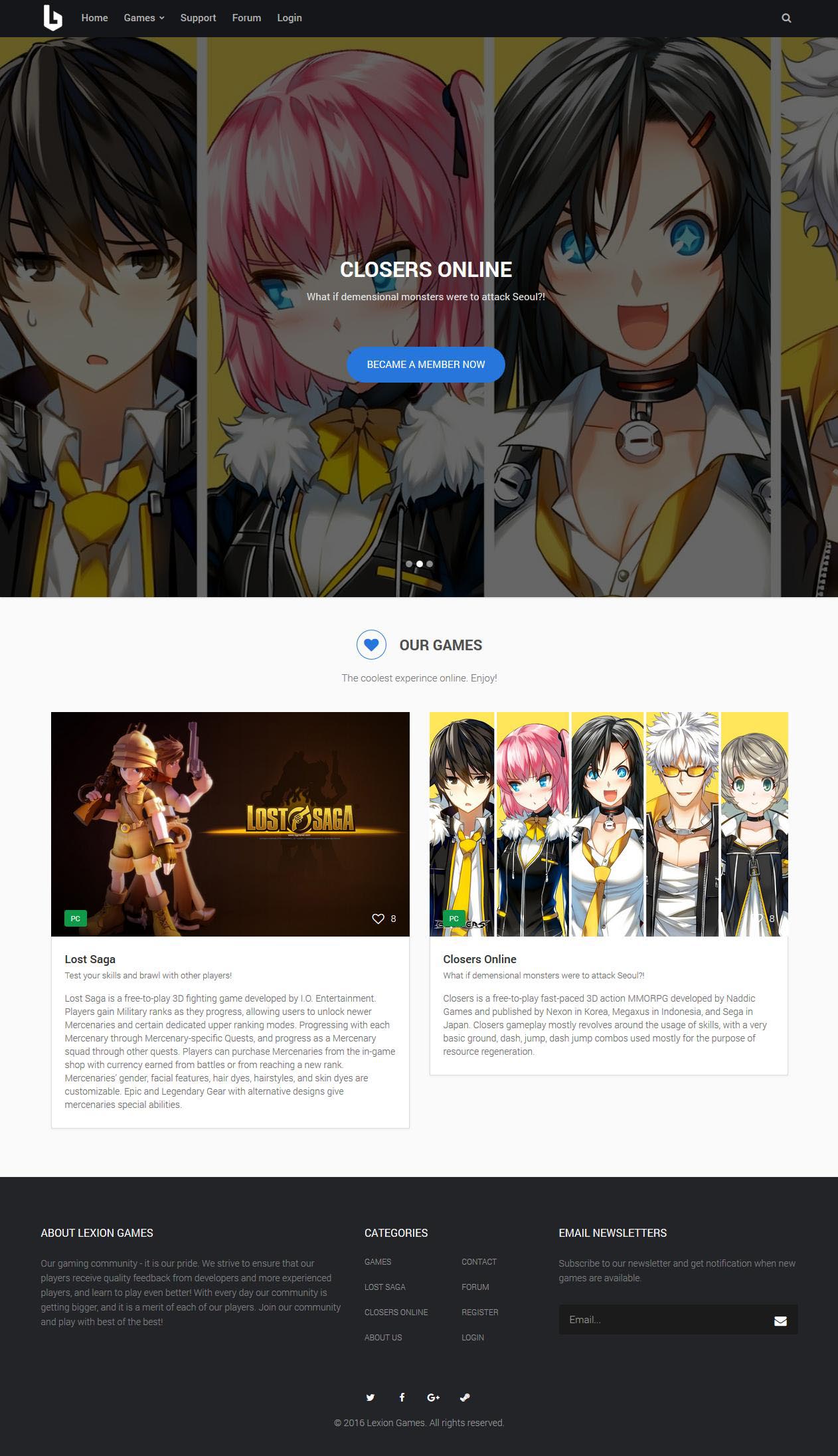 Lexion Games - Webdesign in Website Design Inspiration by Bogdan Marian