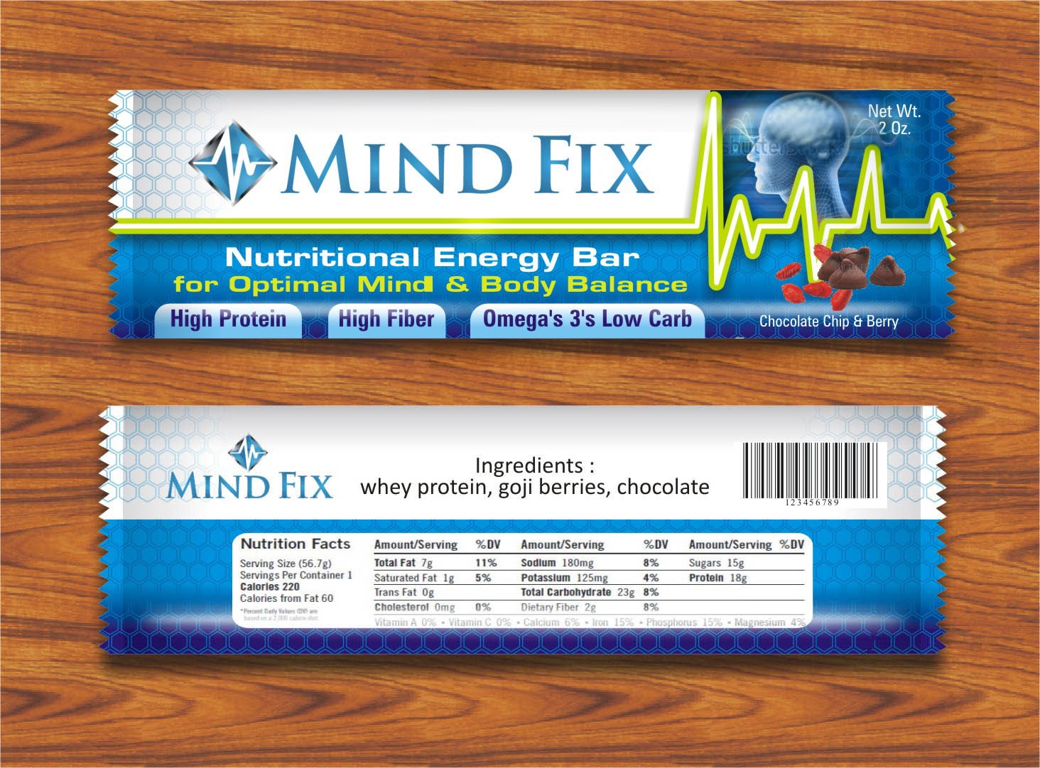 Mind Fix Nutritional Energy Bar in Packaging Design Inspiration by Aalamvision