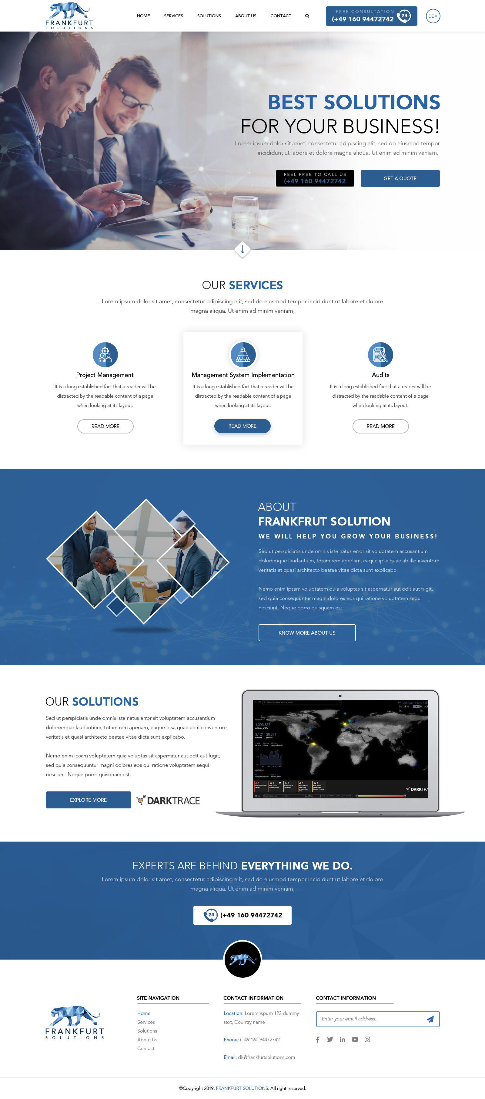 Frankfurt Solutions Web Design in Website Design Inspiration by Artonea