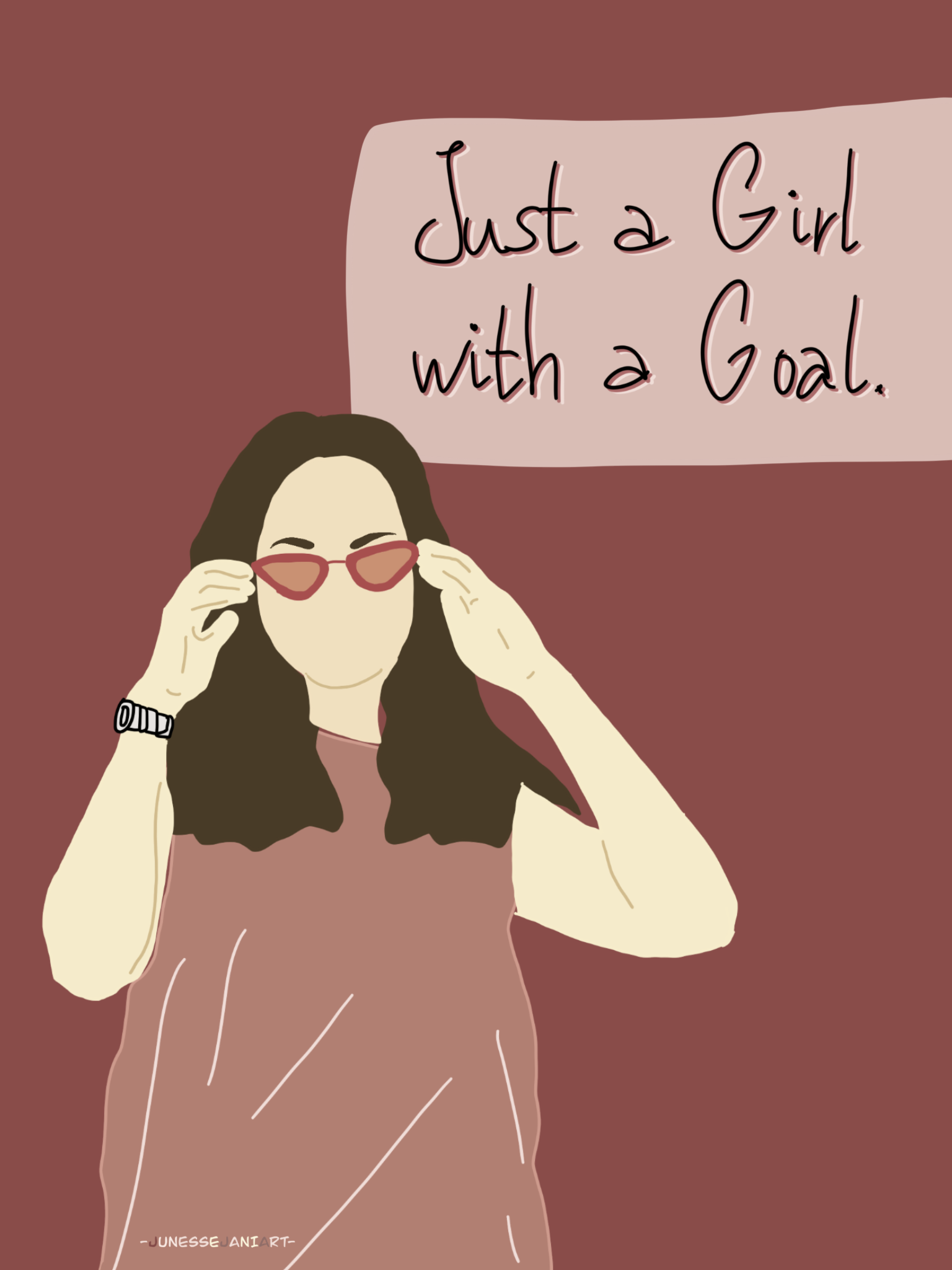 Just a Girl in Digital Art Inspiration by Junesse Jani