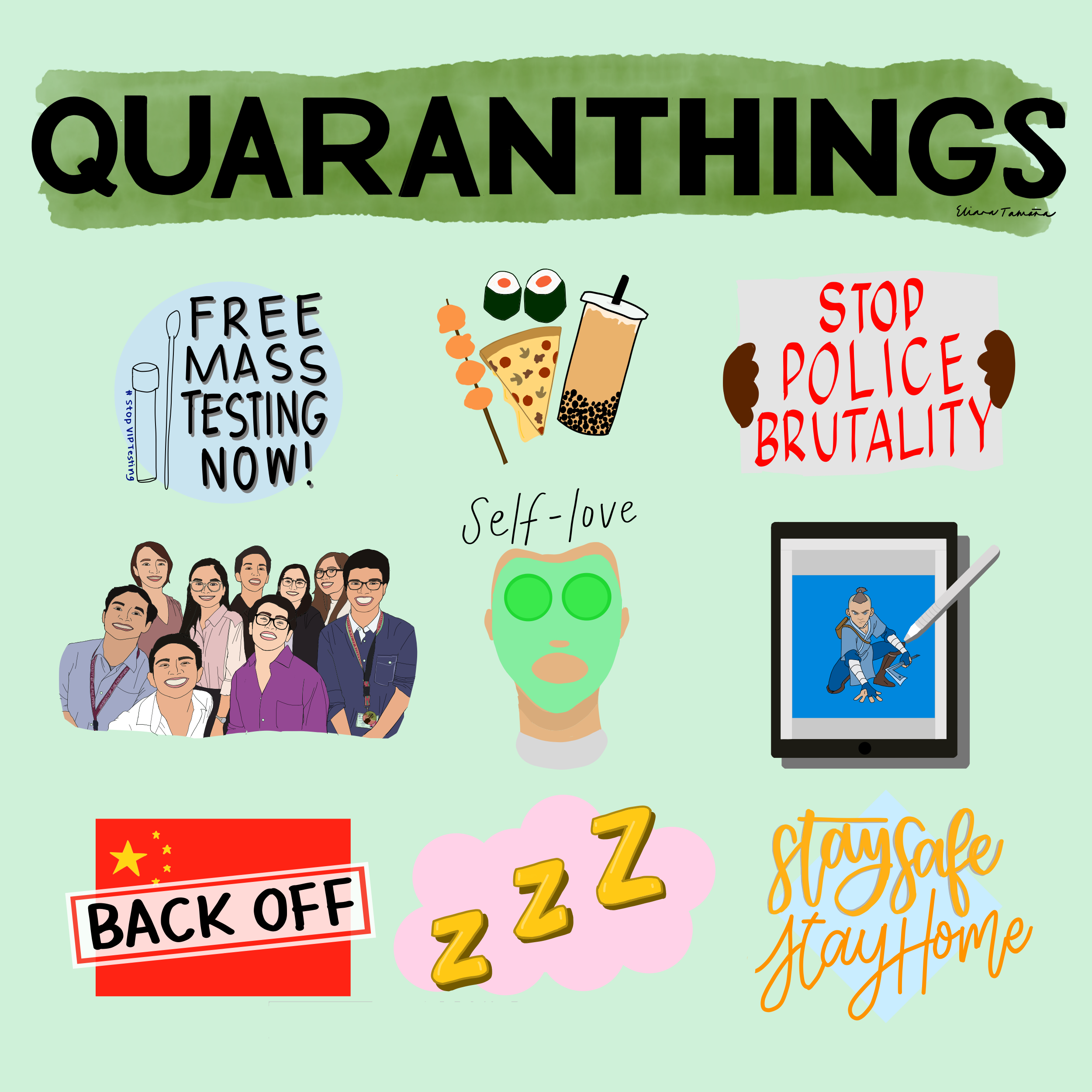 Quaranthings in Digital Art Inspiration by Yana Tamana