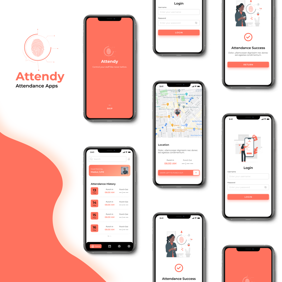 Attendy - An Attendance Apps Design By Damnstudioss 353902 - Designhill
