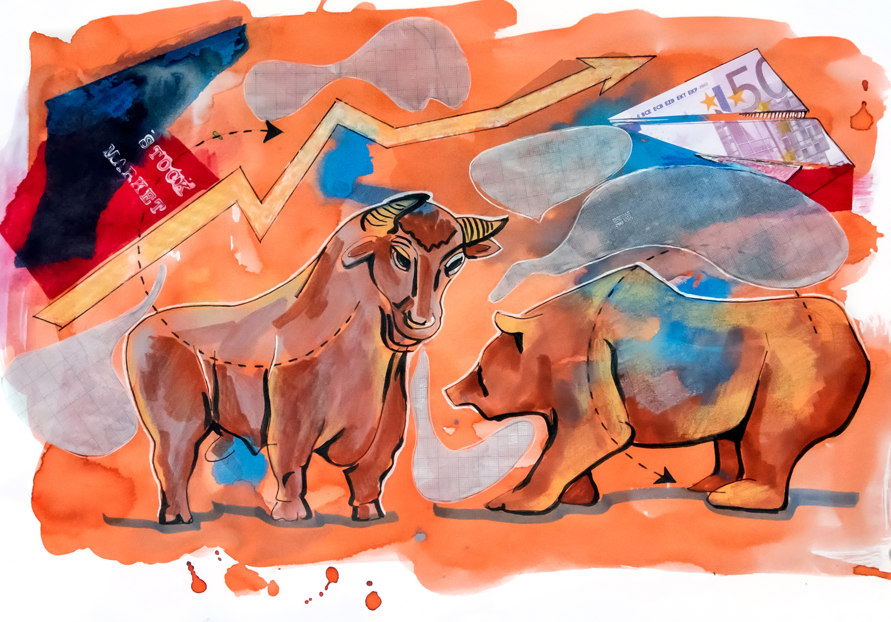 finance and crises in Illustration and Graphics Inspiration by Ariadna De Raadt