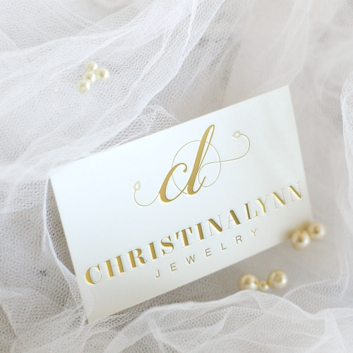 CHRISTINA LINN business cards, Jewellery Logo Design ,.