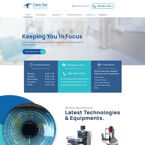Eye Doctor Ophthalmologists Website Modern