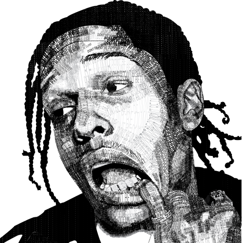 A$AP Rocky, DON'T BE DUMB - Typeface Portrait