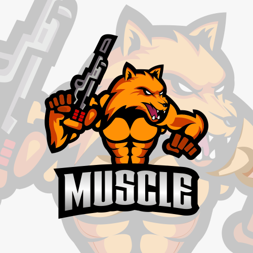 illustration of muscle fox