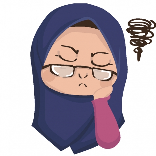 Girl Hijab expression sheet character design